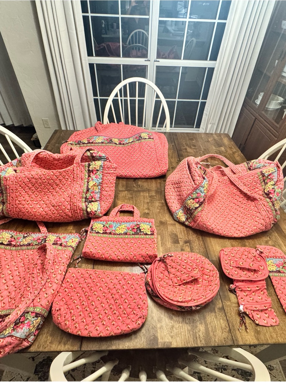 Vera Bradley Pink Pansy 9 item set